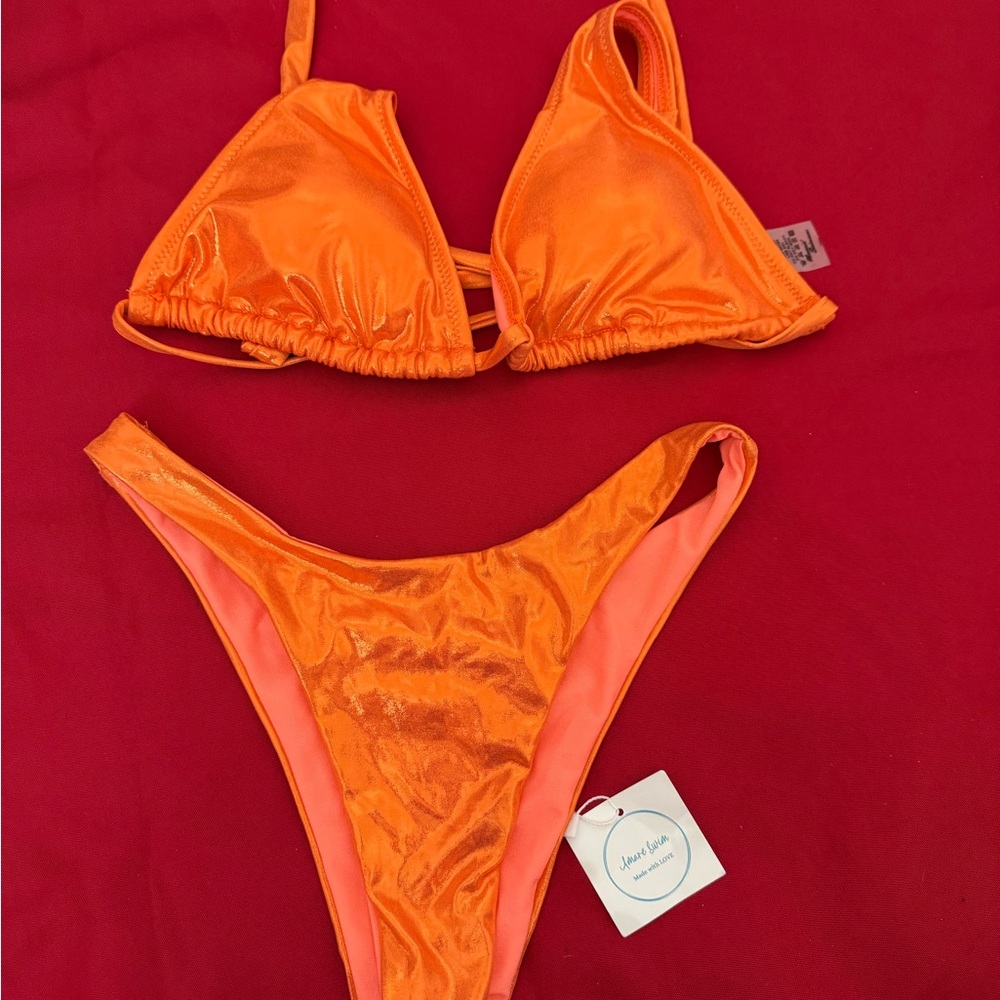 Vibrant Orange Bikini Set
